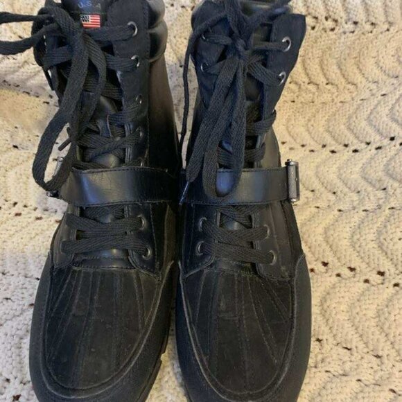 EUC USA United SOLE Athletics Men's Black Combat Boots Size 9 - Picture 6 of 11